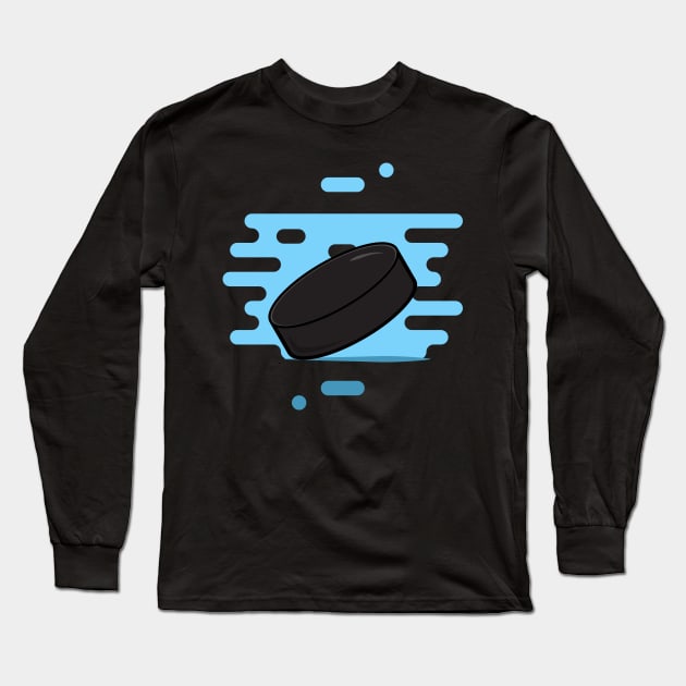 Hockey Puck Long Sleeve T-Shirt by acidmit